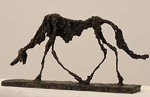 Artist Alberto Giacometti sculpture.