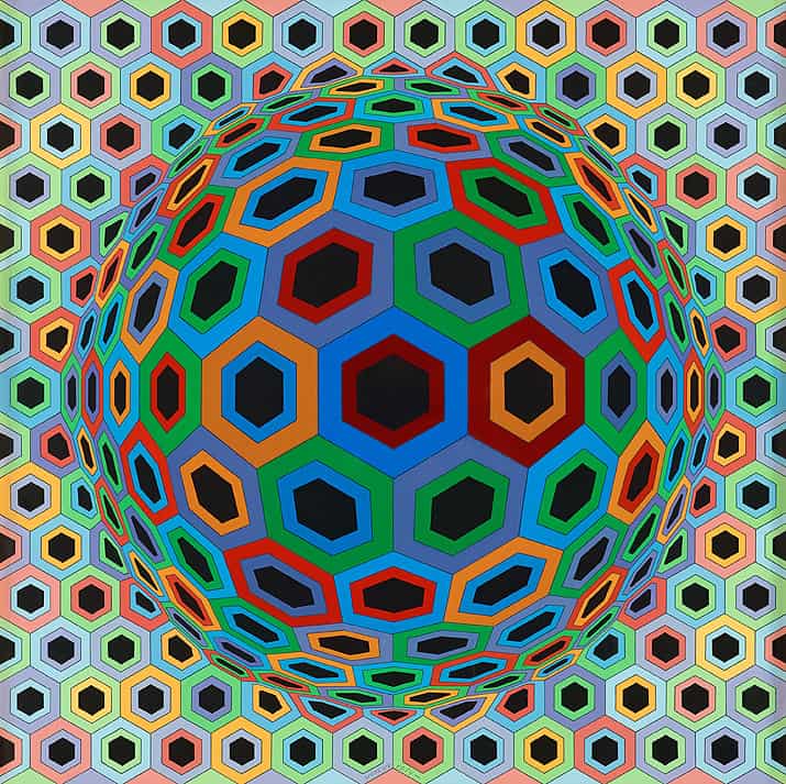 Victor Vasarely, Op Art, Optical Art, Geometric Abstraction