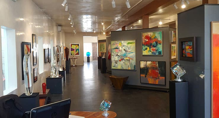 Modern art dealers gallery in Carmel California.