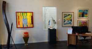 Modern Art Dealers lobby in Carmel California.